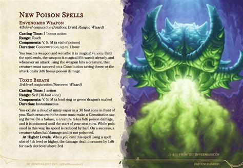 Synopsis of a magic steeped in poison